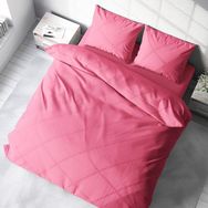 Monohome Lux Pamuk Ranforce Pembe Çift Kişilik Nevresim Takım
