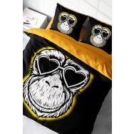 Monohome Monkey 3D Pamuk Saten Çift Kişilik 200x220 cm Nevresim Takımı