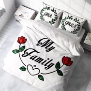 Monohome My Family 3D Pamuk Saten Çift Kişilik 200x220 cm Nevresim Takım