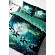 Monohome NY Deer 3D Pamuk Saten Çift Kişilik 200x220 cm Nevresim Takımı