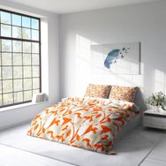 Monohome Orange 3D Pamuk Saten Çift Kişilik 200x220 cm Nevresim Takımı
