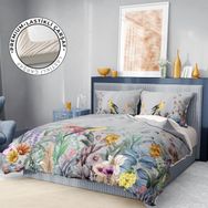 Monohome Premium Luxury 3D Pamuk Saten Flowers Forest Çift Kişilik Nevresim Takımı