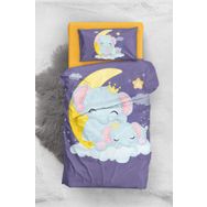 Monohome Purple Elephant 3D Pamuk Saten Bebek Nevresim Takım