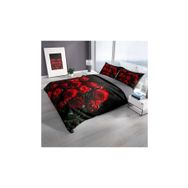 Monohome Red Roses 3D Pamuk Saten Çift Kişilik 200x220 cm Nevresim Takımı