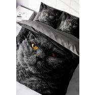 Monohome Serious Cat Naturel Çift Kişilik Nevresim Takımı