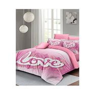 Monohome Sevgililer Günü %100 Pamuk Saten Pink Love Çift Kişilik Nevresim Takımı