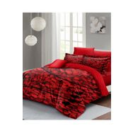 Monohome Sevgililer Günü %100 Pamuk Saten Rose Feather Çift Kişilik Nevresim Takımı