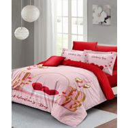 Monohome Sevgililer Günü %100 Pamuk Saten Valentine's Çift Kişilik Nevresim Takımı