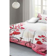 Monohome Sevgililer Günü %100 Pamuk Saten White Love Çift Kişilik Nevresim Takımı
