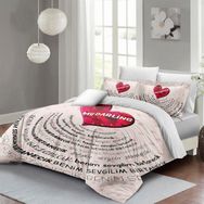 Monohome Sevgililer Günü My Darling Pamuk Saten Beyaz Çift Kişilik Nevresim Takımı