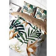 Monohome Soft Tropik 3D Pamuk Saten Çift Kişilik 200x220 cm Nevresim Takımı