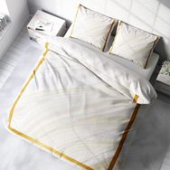 Monohome White 3D Pamuk Saten Çift Kişilik 200x220 cm Nevresim Takımı