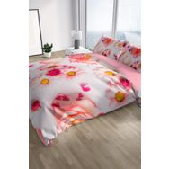 Monohome White Rose 3D Pamuk Saten Çift Kişilik 200x220 cm Nevresim Takımı
