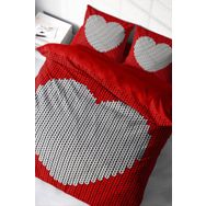 Monohome Woven Heart 3D Renkli Çift Kişilik 200x220 cm Nevresim Takımı