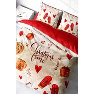 Monohome Yılbaşı Merry Christmas Time Saten Pamuk 3D Çift Kişilik Nevresim Takımı