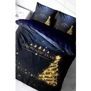 Monohome Yılbaşı Süsü Merry Christmas Pamuk Christmas Tree 3D Çift Kişilik Nevresim Takımı