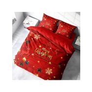 Monohome Yılbaşı Süsü Merry Christmas Pamuk Pine Tree Deers 3D Çift Kişilik Nevresim Takımı