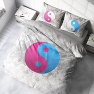 Monohome Ying Yang 3D Pamuk Saten Çift Kişilik 200x220 cm Nevresim Takımı