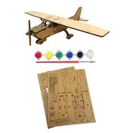 Montessori Ahşap Cessna Uçak Maket Boyama Puzzle