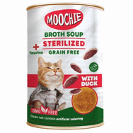 Moochie 135 ml Et Suyu İçerisinde Ördekli Tahılsız Kısırlaştırılmış Kedi Çorbası