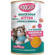 Moochie 135 ml Kitten Et Suyu İçerisinde Tavuklu Tahılsız Yavru Kedi Çorbası