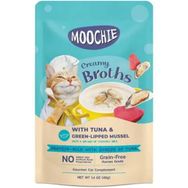 Moochie 40 gr Parça Ton Balıklı ve Yeşil Dudaklı Midyeli Kedi Çorbası