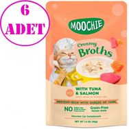 Moochie 6x40 gr Parça Ton Balığı Ve Somonlu Tahılsız Kedi Çorbası