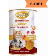 Moochie Karidesli ve Ton Balıklı 135x6 ml Tahılsız Yetişkin Kedi Çorbası