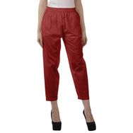 Moomaya Kurti Elastik Bel Dar Kesim Kırmızı Kadın Pantolon
