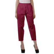 Moomaya Kurti Elastik Bel Dar Kesim Parlak Kırmızı Kadın Pantolon