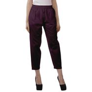Moomaya Kurti Elastik Bel Dar Kesim Şarap Mor Kadın Pantolon