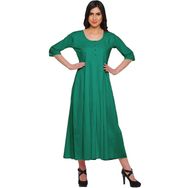Moomaya Kurti Hint Uzun Deniz Yeşili Kadın Elbise