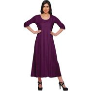 Moomaya Kurti Hint Uzun Koyu Pulm Kadın Elbise
