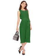 Moomaya Solid Georgette Normal Kesim Yeşil Kadın Tulum