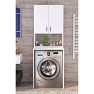 Moonlife Beyaz Üst Dolaplı Çok Amaçlı Çamaşır Makinesi Dolabı