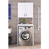 Moonlife Beyaz Üst Dolaplı Çok Amaçlı Çamaşır Makinesi Dolabı