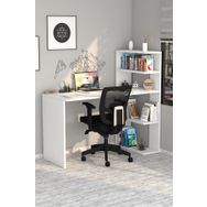 Moonlife Çınar Kitaplıklı Beyaz Çalışma Masası