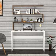Moonlife MNLFCM004 Siyah Kaya Kitaplıklı Çalışma Masası
