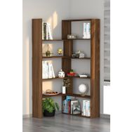 Moonlife Office Dekoratif Ceviz Kitaplık