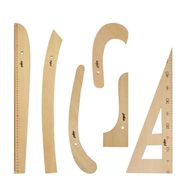 Moonstar 6 Parça Ahşap Riga Cetvel