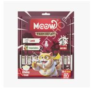 Moow Kuzu Etli Sebzeli ve Keçi Sütlü Yetişkin Sıvı 30x12 gr Kedi Ödül Maması