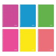 Mopak A4 72 Yaprak Spıralli Plastik Kapak Neon Defter