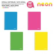 Mopak Neon Serisi Pp Kapak Kareli 96 Yaprak 4'lü Spiralli Defter