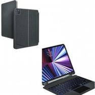 More TR Apple iPad Air 10.9 2022 10.Nesil Wiwu Mag Siyah Touch Klavyeli Standlı Kılıf