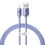 More TR Baseus Crystal Shine Series USB to iPhone Lightning 2.4A 1.2 mt Hızlı Şarj ve Data Kablosu