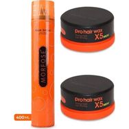 Morfose 2x150 gr Saç Şekillendirici Wax + Ultra Strong 400 ml Saç Spreyi