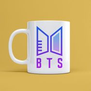 Morinna MR07 Bts Tasarımlı Beyaz Kupa