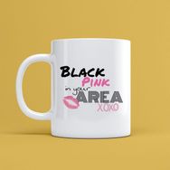 Morinna MR16 Black Pink Tasarımlı Beyaz Kupa