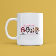 Morinna MR19 Black Pink Tasarımlı Beyaz Kupa