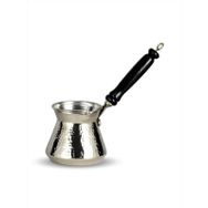 Morya Ahşap Sap Kalın Dövme Nikelli 500 ml Topak Bakır Cezve